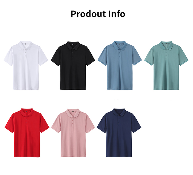 OEM Camisas Hombre Custom Logo Blank Plain Cotton Blend Promotional Casual Golf Polo Men's Polo Shirts